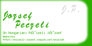 jozsef peczeli business card